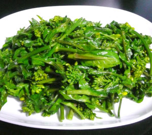 菜の花ココナツオイル炒め