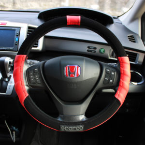 スエードステアリングカバー【SPARCO CORSA】