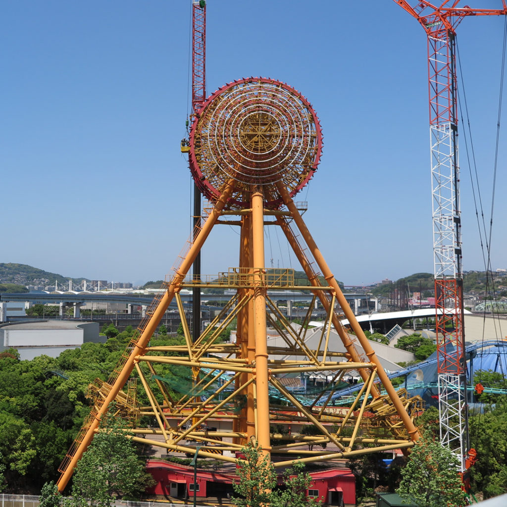 観覧車解体作業