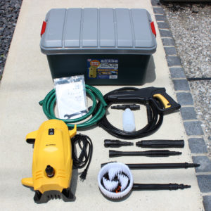 アイリスオーヤマの高圧洗浄機でコンクリートの洗浄