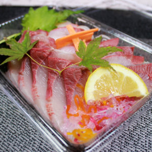 山口県下関市の黒井観光釣堀のお刺身