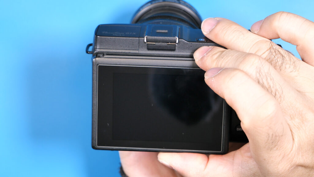 チルトしようとすると画面が消える